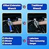 Offset Extension Wrench Set, 15" Impact-Ready Ratchet Extension Tool
