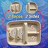 Disposable Taco Plates – 2 Taco & 2 Side Compartments