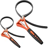 2-Pack Adjustable Rubber Strap Wrench Set – Heavy-Duty Oil Filter Wrench