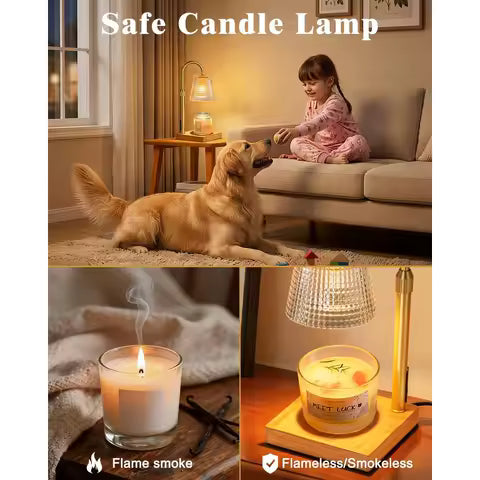 Candle Warmer Lamp with Timer and Dimmer