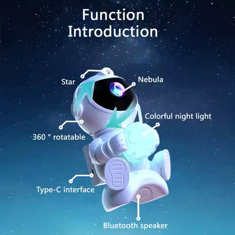 Astronaut Galaxy Star Projector with Bluetooth Speaker