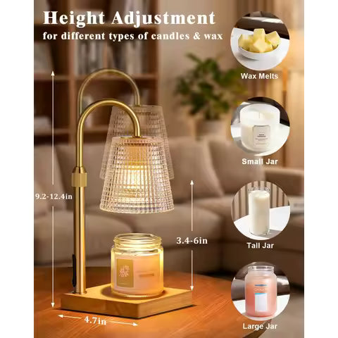 Candle Warmer Lamp with Timer and Dimmer
